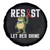 Resist Frog AIDS Awareness Spare Tire Cover Funny Portland Activist Meme HIV Support Red Ribbon - Wonder Print Shop