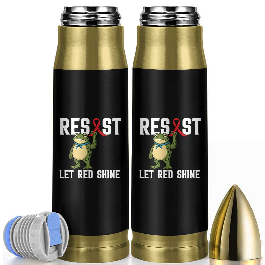Resist Frog AIDS Awareness Bullet Tumbler Funny Portland Activist Meme HIV Support Red Ribbon - Wonder Print Shop