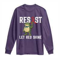 Resist Frog AIDS Awareness Long Sleeve Shirt Funny Portland Activist Meme HIV Support Red Ribbon - Wonder Print Shop
