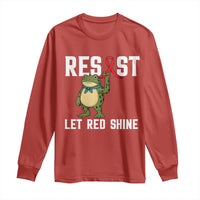 Resist Frog AIDS Awareness Long Sleeve Shirt Funny Portland Activist Meme HIV Support Red Ribbon - Wonder Print Shop