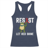 Resist Frog AIDS Awareness Racerback Tank Top Funny Portland Activist Meme HIV Support Red Ribbon - Wonder Print Shop