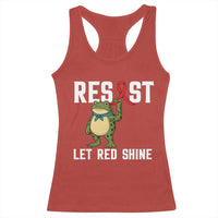 Resist Frog AIDS Awareness Racerback Tank Top Funny Portland Activist Meme HIV Support Red Ribbon - Wonder Print Shop