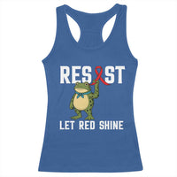 Resist Frog AIDS Awareness Racerback Tank Top Funny Portland Activist Meme HIV Support Red Ribbon - Wonder Print Shop
