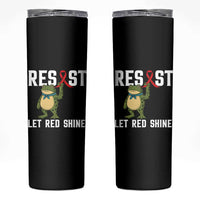 Resist Frog AIDS Awareness Skinny Tumbler Funny Portland Activist Meme HIV Support Red Ribbon - Wonder Print Shop
