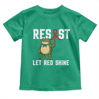 Resist Frog AIDS Awareness Toddler T Shirt Funny Portland Activist Meme HIV Support Red Ribbon - Wonder Print Shop