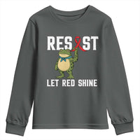 Resist Frog AIDS Awareness Youth Sweatshirt Funny Portland Activist Meme HIV Support Red Ribbon - Wonder Print Shop
