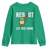Resist Frog AIDS Awareness Youth Sweatshirt Funny Portland Activist Meme HIV Support Red Ribbon - Wonder Print Shop