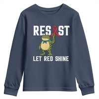 Resist Frog AIDS Awareness Youth Sweatshirt Funny Portland Activist Meme HIV Support Red Ribbon - Wonder Print Shop
