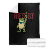 Resist Frog AIDS Awareness Throw Blanket Portland Activist Political Meme HIV Support Red Ribbon - Wonder Print Shop