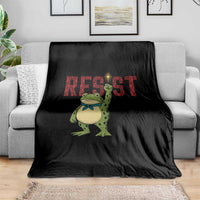 Resist Frog AIDS Awareness Throw Blanket Portland Activist Political Meme HIV Support Red Ribbon - Wonder Print Shop