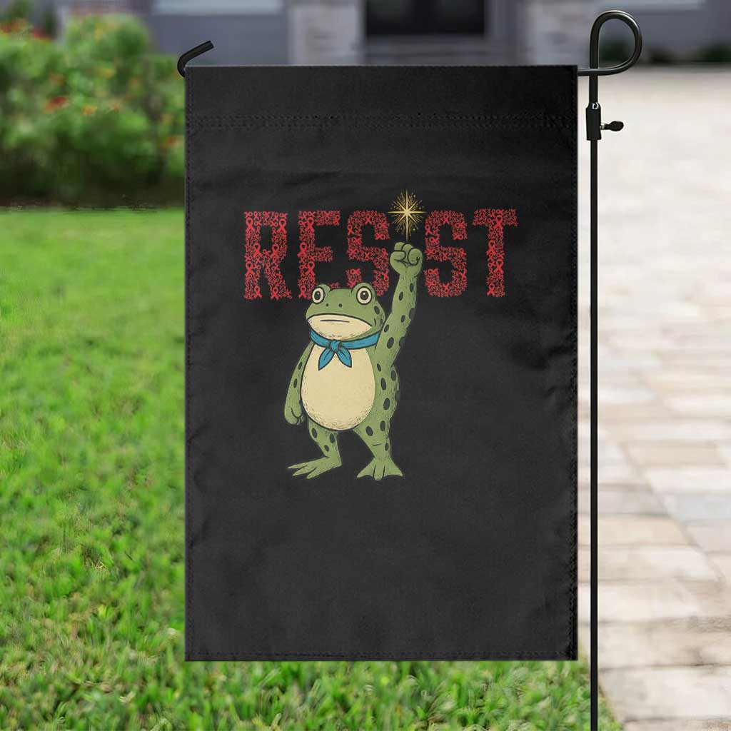 Resist Frog AIDS Awareness Garden Flag Portland Activist Political Meme HIV Support Red Ribbon - Wonder Print Shop
