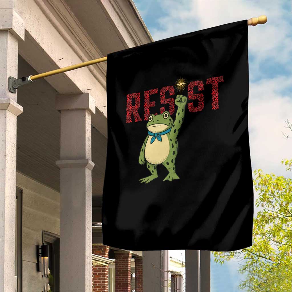 Resist Frog AIDS Awareness Garden Flag Portland Activist Political Meme HIV Support Red Ribbon - Wonder Print Shop