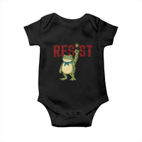 Resist Frog AIDS Awareness Baby Onesie Portland Activist Political Meme HIV Support Red Ribbon - Wonder Print Shop