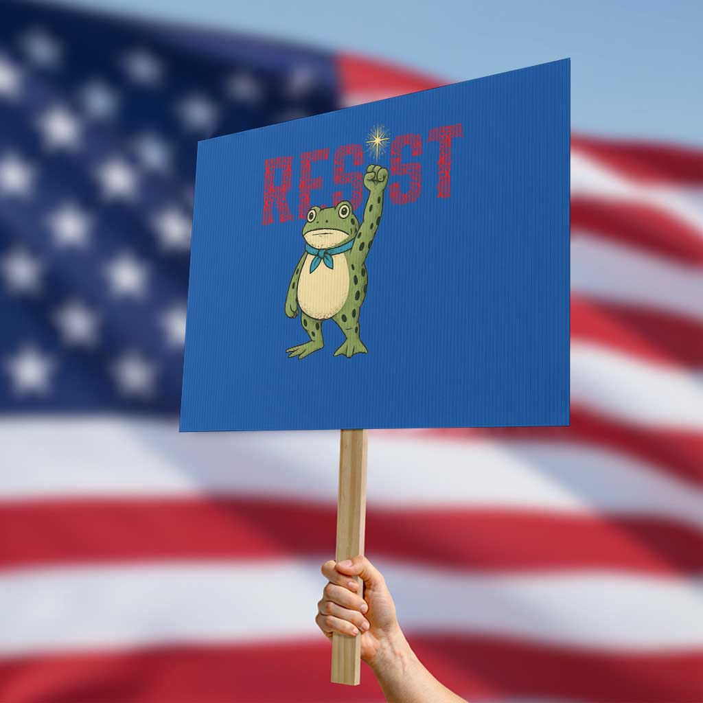 Resist Frog AIDS Awareness Protest Sign Portland Activist Political Meme HIV Support Red Ribbon - Wonder Print Shop
