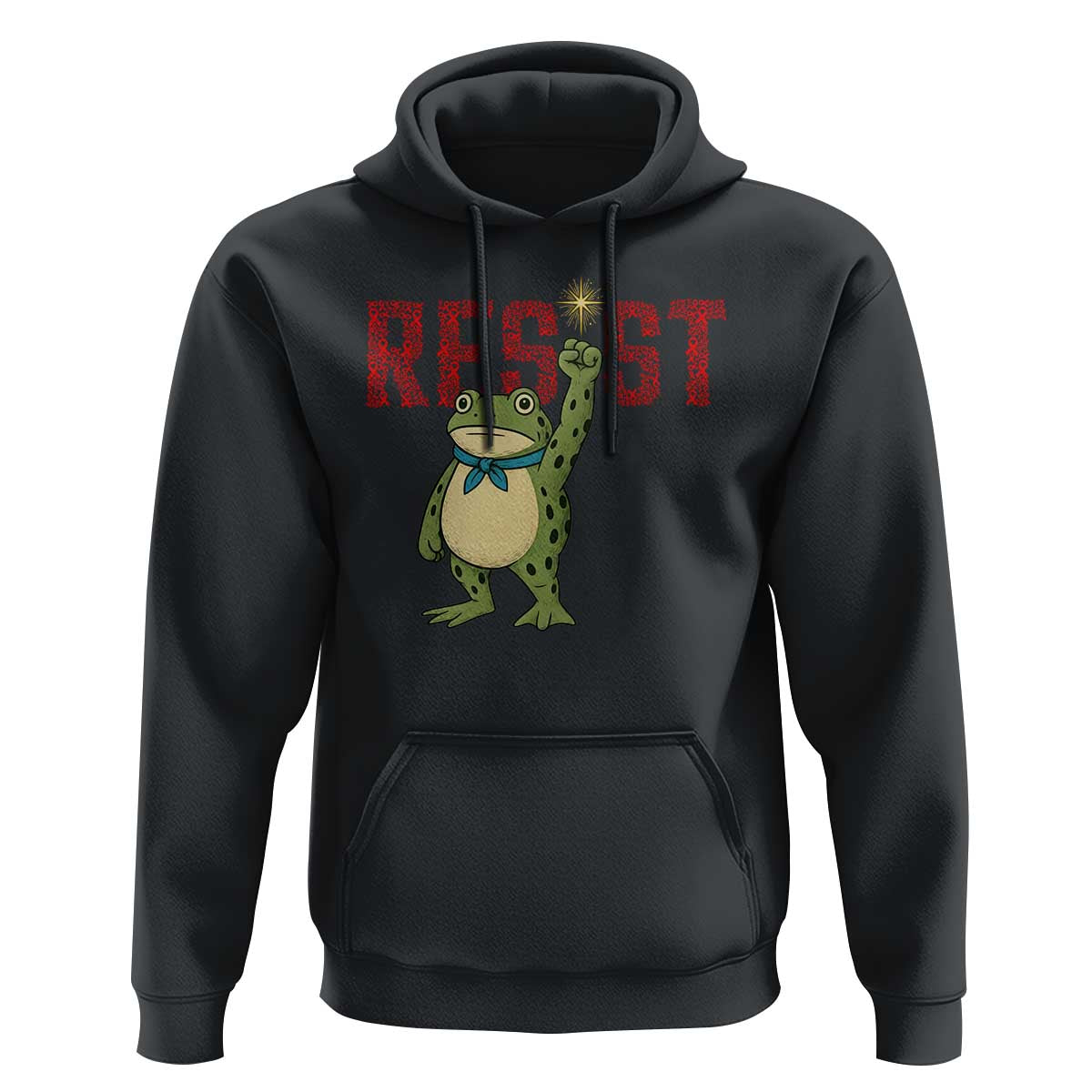 Resist Frog AIDS Awareness Hoodie Portland Activist Political Meme HIV Support Red Ribbon - Wonder Print Shop