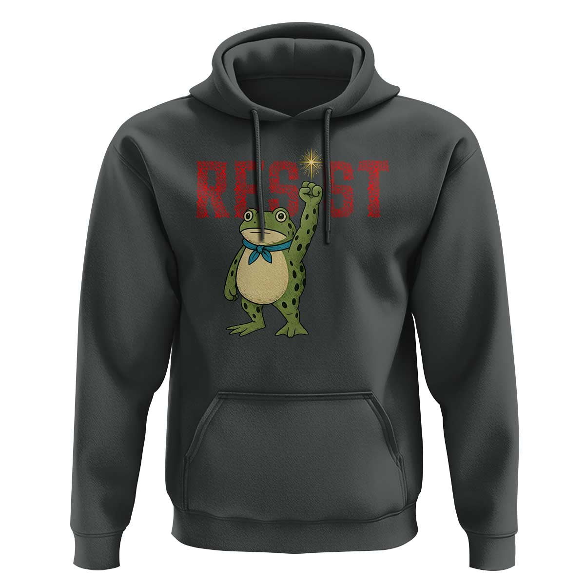 Resist Frog AIDS Awareness Hoodie Portland Activist Political Meme HIV Support Red Ribbon - Wonder Print Shop