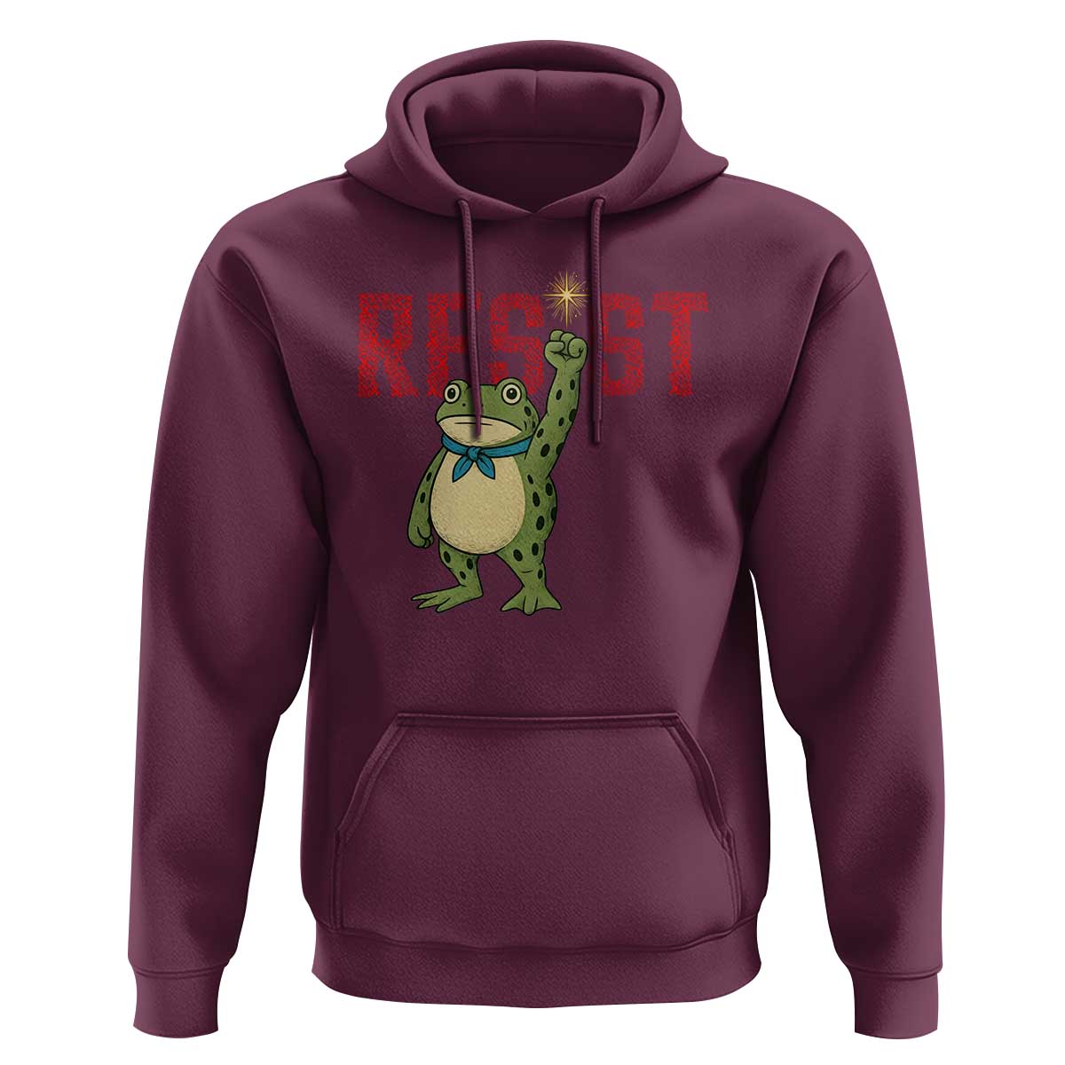 Resist Frog AIDS Awareness Hoodie Portland Activist Political Meme HIV Support Red Ribbon - Wonder Print Shop
