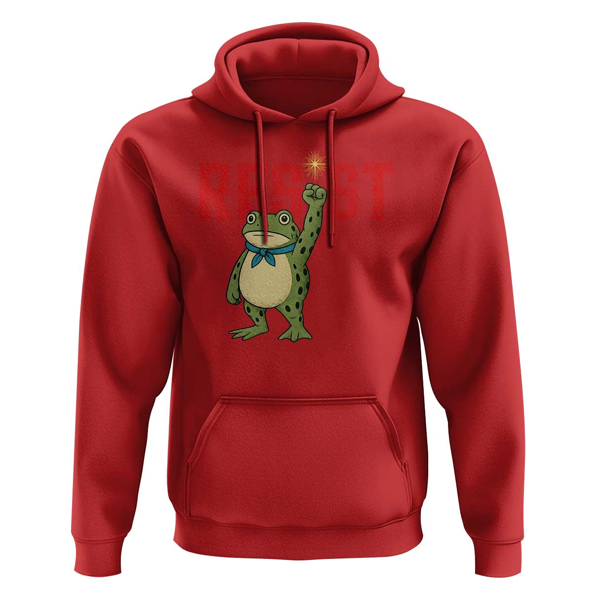 Resist Frog AIDS Awareness Hoodie Portland Activist Political Meme HIV Support Red Ribbon - Wonder Print Shop