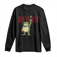 Resist Frog AIDS Awareness Long Sleeve Shirt Portland Activist Political Meme HIV Support Red Ribbon - Wonder Print Shop