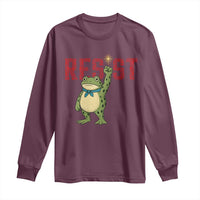 Resist Frog AIDS Awareness Long Sleeve Shirt Portland Activist Political Meme HIV Support Red Ribbon - Wonder Print Shop