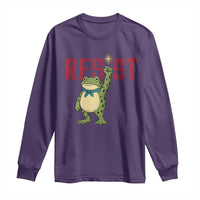 Resist Frog AIDS Awareness Long Sleeve Shirt Portland Activist Political Meme HIV Support Red Ribbon - Wonder Print Shop