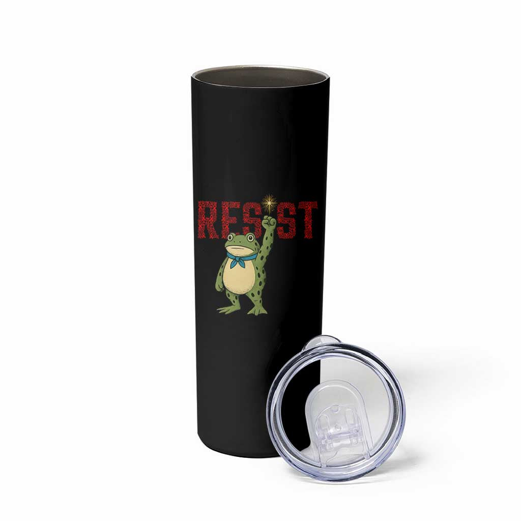 Resist Frog AIDS Awareness Skinny Tumbler Portland Activist Political Meme HIV Support Red Ribbon - Wonder Print Shop
