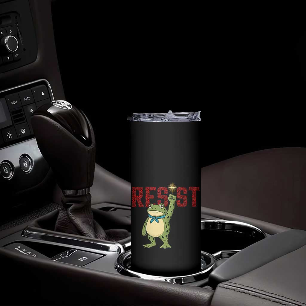 Resist Frog AIDS Awareness Skinny Tumbler Portland Activist Political Meme HIV Support Red Ribbon - Wonder Print Shop