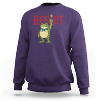 Resist Frog AIDS Awareness Sweatshirt Portland Activist Political Meme HIV Support Red Ribbon - Wonder Print Shop