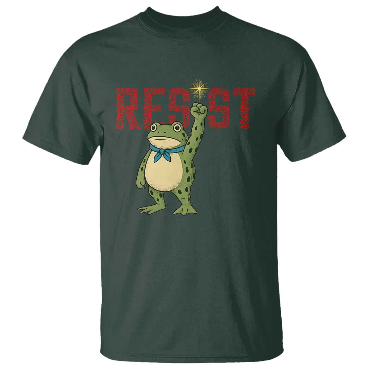 Resist Frog AIDS Awareness T Shirt Portland Activist Political Meme HIV Support Red Ribbon - Wonder Print Shop