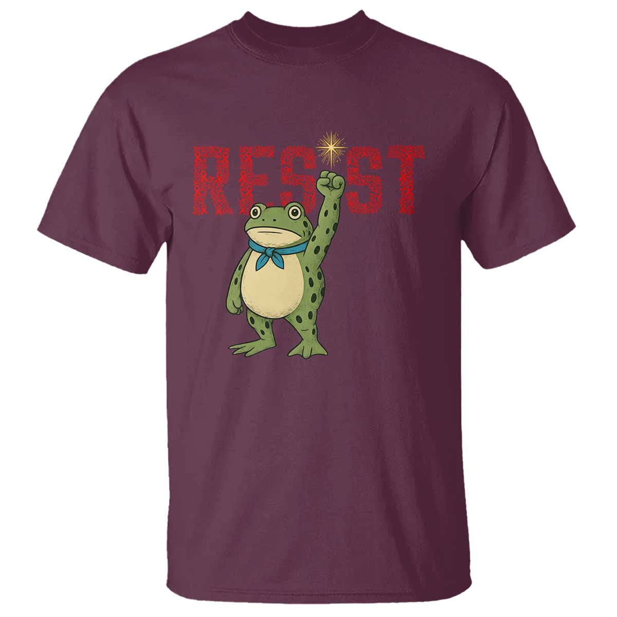 Resist Frog AIDS Awareness T Shirt Portland Activist Political Meme HIV Support Red Ribbon - Wonder Print Shop
