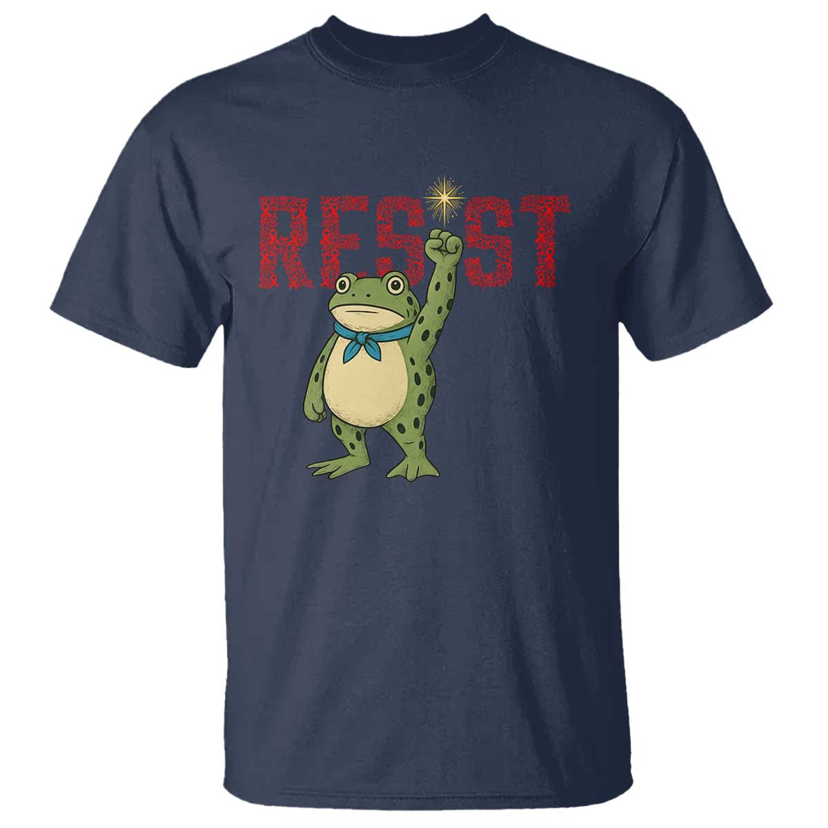 Resist Frog AIDS Awareness T Shirt Portland Activist Political Meme HIV Support Red Ribbon - Wonder Print Shop
