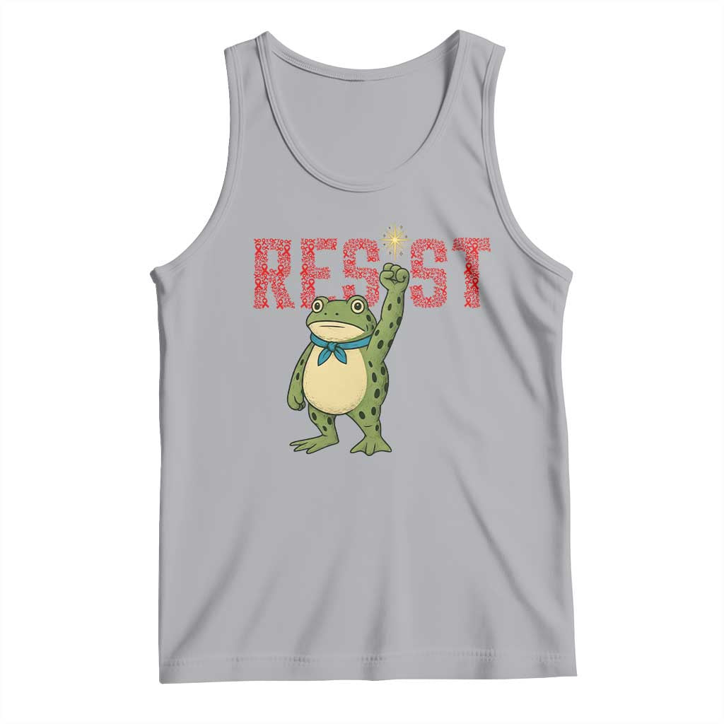 Resist Frog AIDS Awareness Tank Top Portland Activist Political Meme HIV Support Red Ribbon - Wonder Print Shop