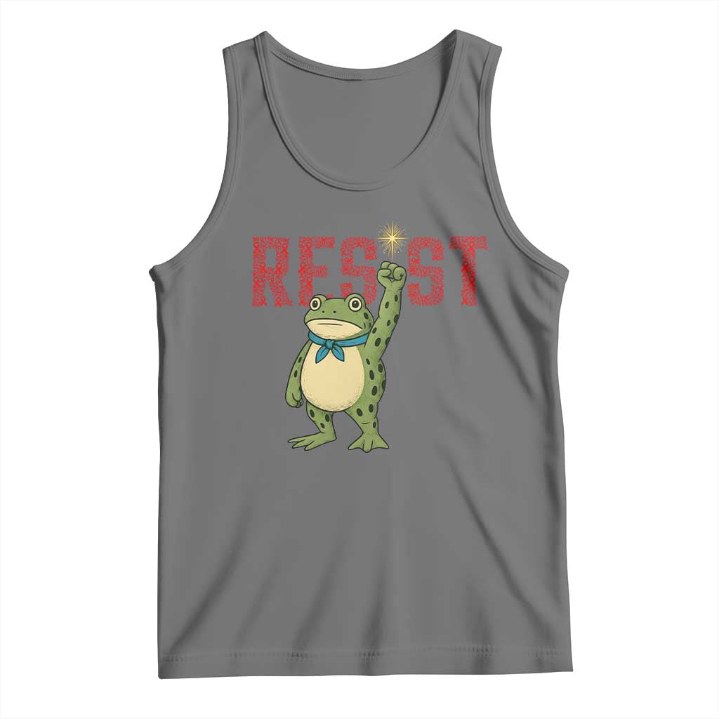 Resist Frog AIDS Awareness Tank Top Portland Activist Political Meme HIV Support Red Ribbon - Wonder Print Shop