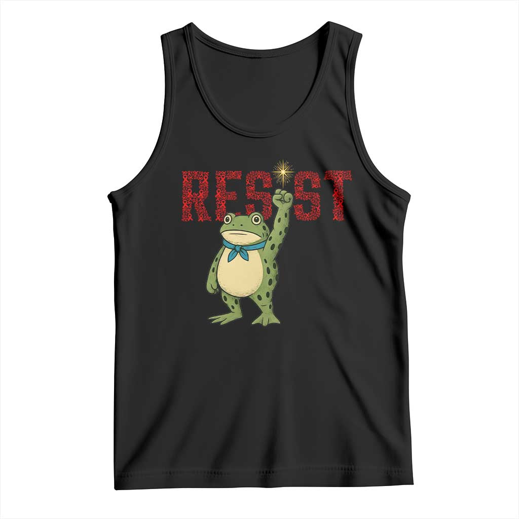 Resist Frog AIDS Awareness Tank Top Portland Activist Political Meme HIV Support Red Ribbon - Wonder Print Shop