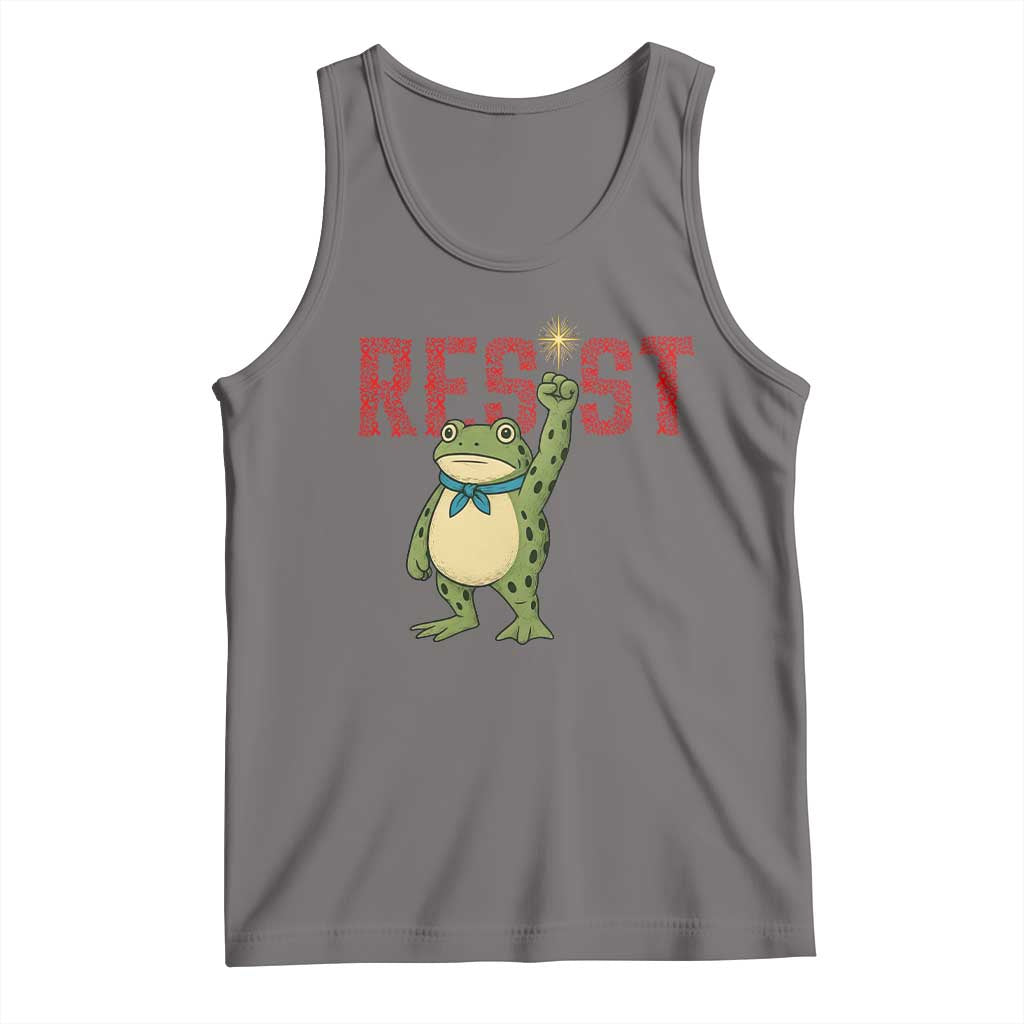 Resist Frog AIDS Awareness Tank Top Portland Activist Political Meme HIV Support Red Ribbon - Wonder Print Shop
