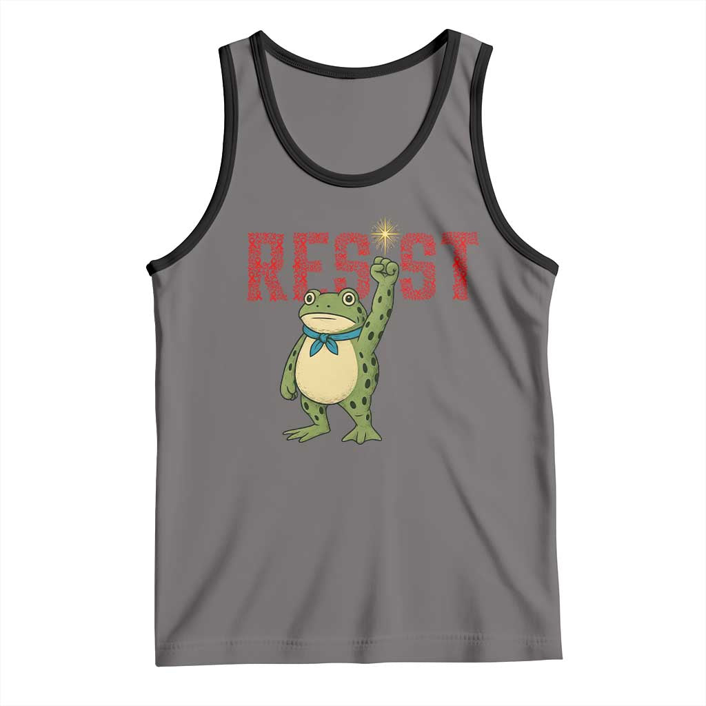 Resist Frog AIDS Awareness Tank Top Portland Activist Political Meme HIV Support Red Ribbon - Wonder Print Shop