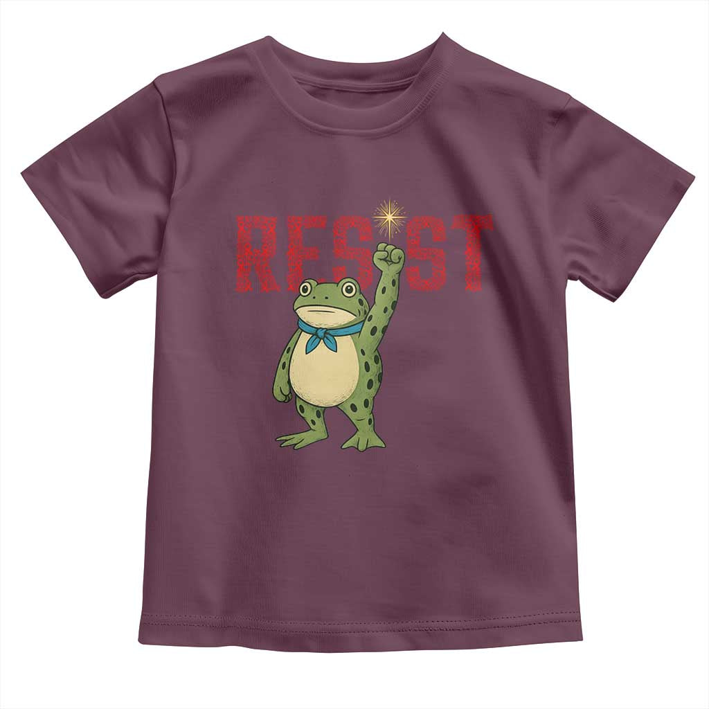 Resist Frog AIDS Awareness Toddler T Shirt Portland Activist Political Meme HIV Support Red Ribbon - Wonder Print Shop