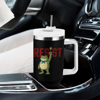 Resist Frog AIDS Awareness Tumbler With Handle Portland Activist Political Meme HIV Support Red Ribbon - Wonder Print Shop