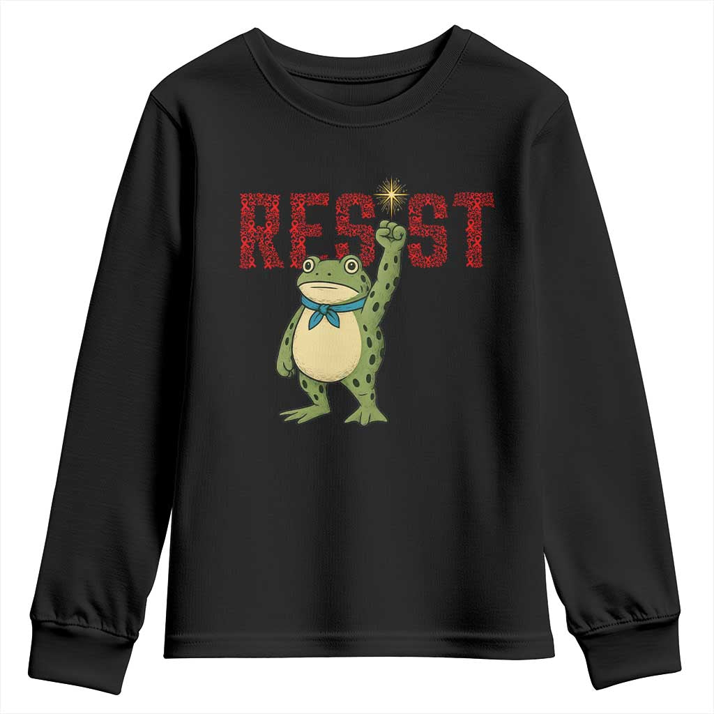 Resist Frog AIDS Awareness Youth Sweatshirt Portland Activist Political Meme HIV Support Red Ribbon - Wonder Print Shop
