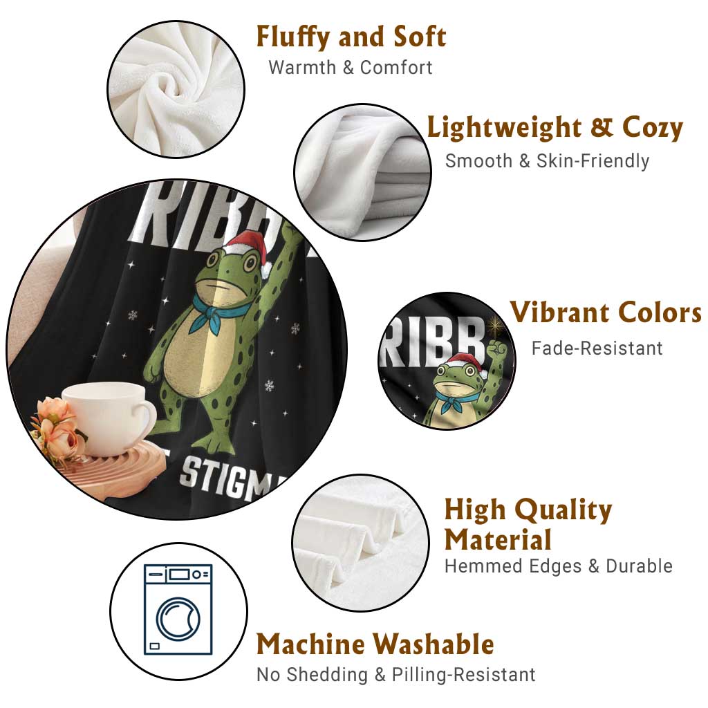 Resist Frog AIDS Awareness Christmas Throw Blanket Funny Portland Activist Meme HIV Support Red Ribbon - Wonder Print Shop