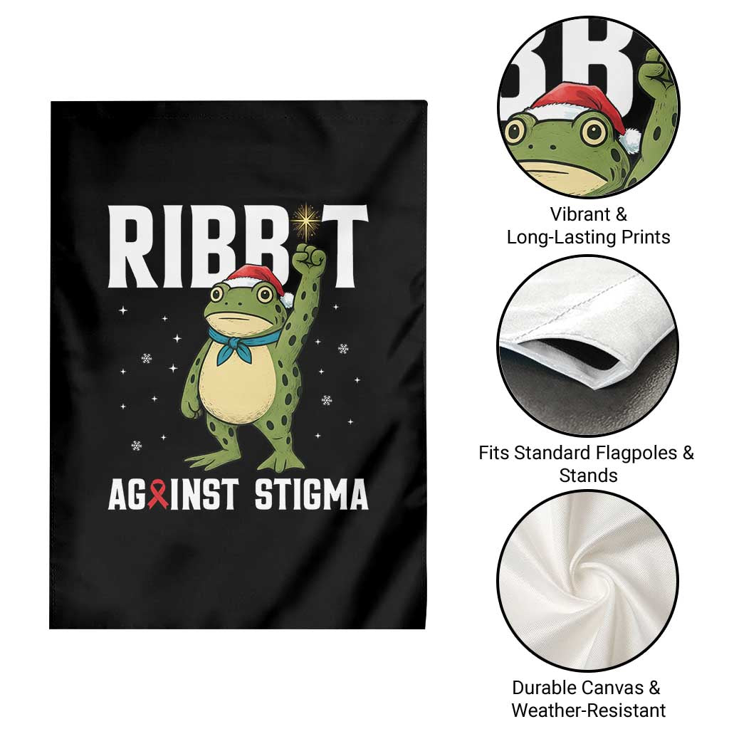 Resist Frog AIDS Awareness Christmas Garden Flag Funny Portland Activist Meme HIV Support Red Ribbon - Wonder Print Shop