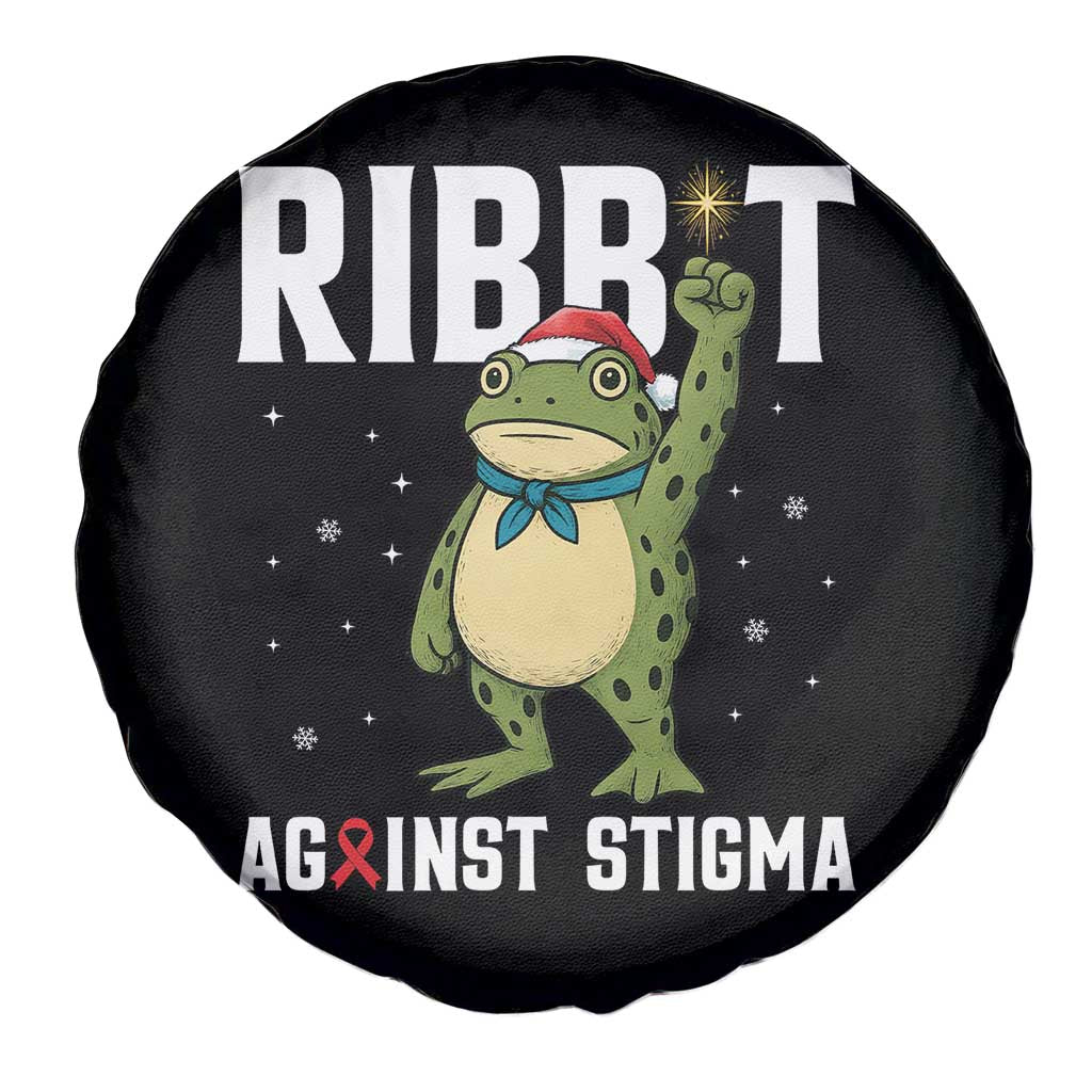 Resist Frog AIDS Awareness Christmas Spare Tire Cover Funny Portland Activist Meme HIV Support Red Ribbon - Wonder Print Shop