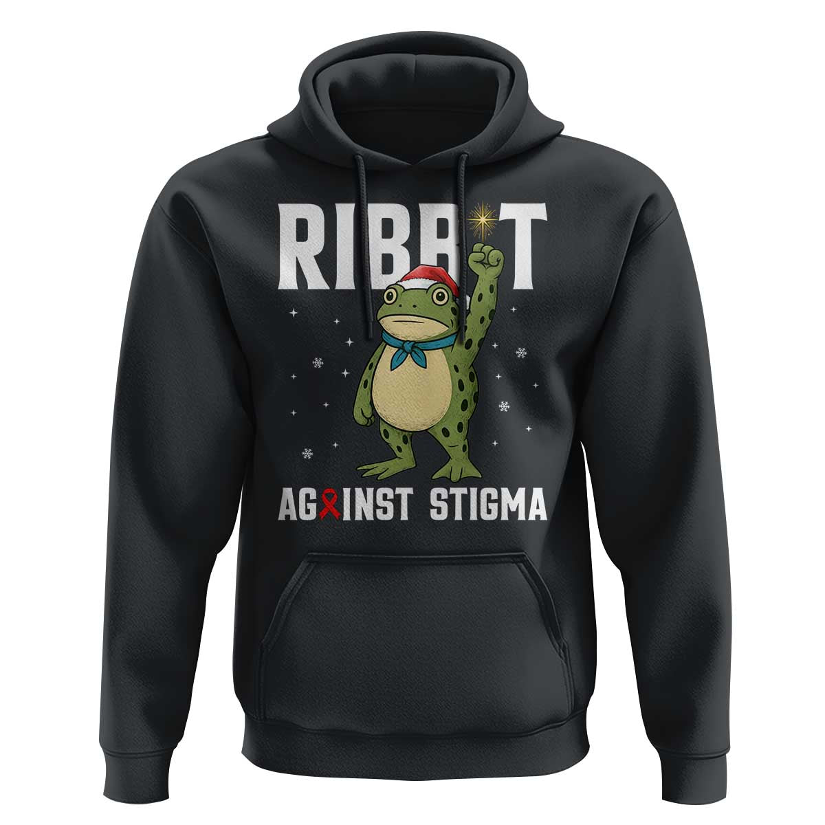Resist Frog AIDS Awareness Christmas Hoodie Funny Portland Activist Meme HIV Support Red Ribbon - Wonder Print Shop