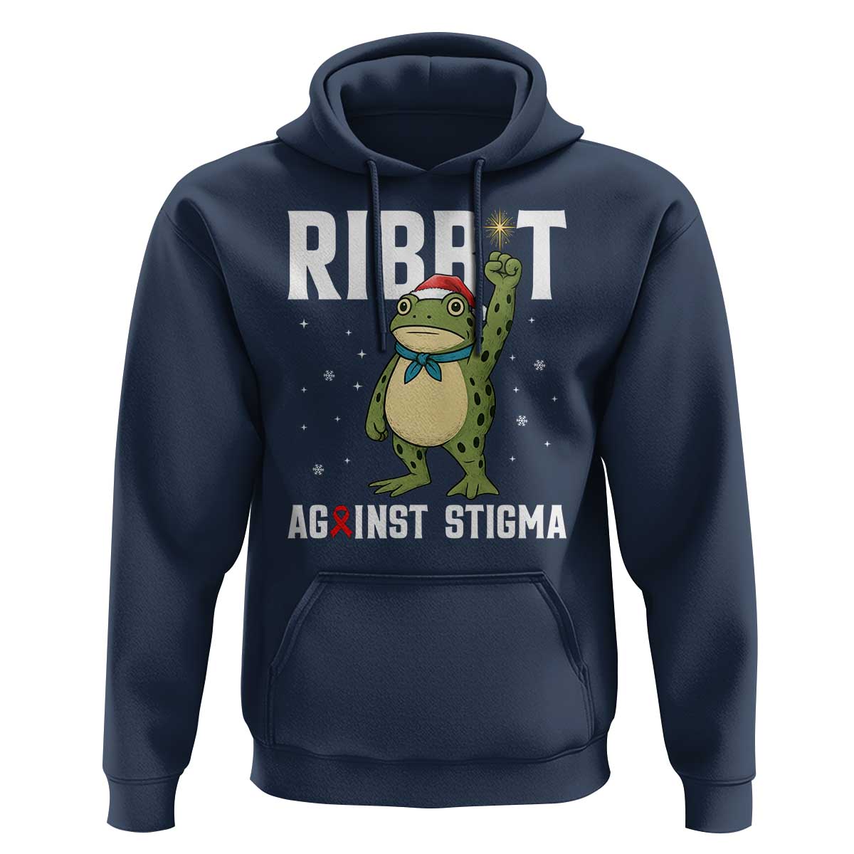 Resist Frog AIDS Awareness Christmas Hoodie Funny Portland Activist Meme HIV Support Red Ribbon - Wonder Print Shop