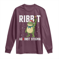Resist Frog AIDS Awareness Christmas Long Sleeve Shirt Funny Portland Activist Meme HIV Support Red Ribbon - Wonder Print Shop