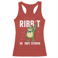 Resist Frog AIDS Awareness Christmas Racerback Tank Top Funny Portland Activist Meme HIV Support Red Ribbon - Wonder Print Shop