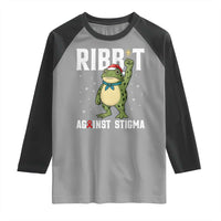 Resist Frog AIDS Awareness Christmas Raglan Shirt Funny Portland Activist Meme HIV Support Red Ribbon - Wonder Print Shop