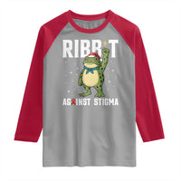 Resist Frog AIDS Awareness Christmas Raglan Shirt Funny Portland Activist Meme HIV Support Red Ribbon - Wonder Print Shop