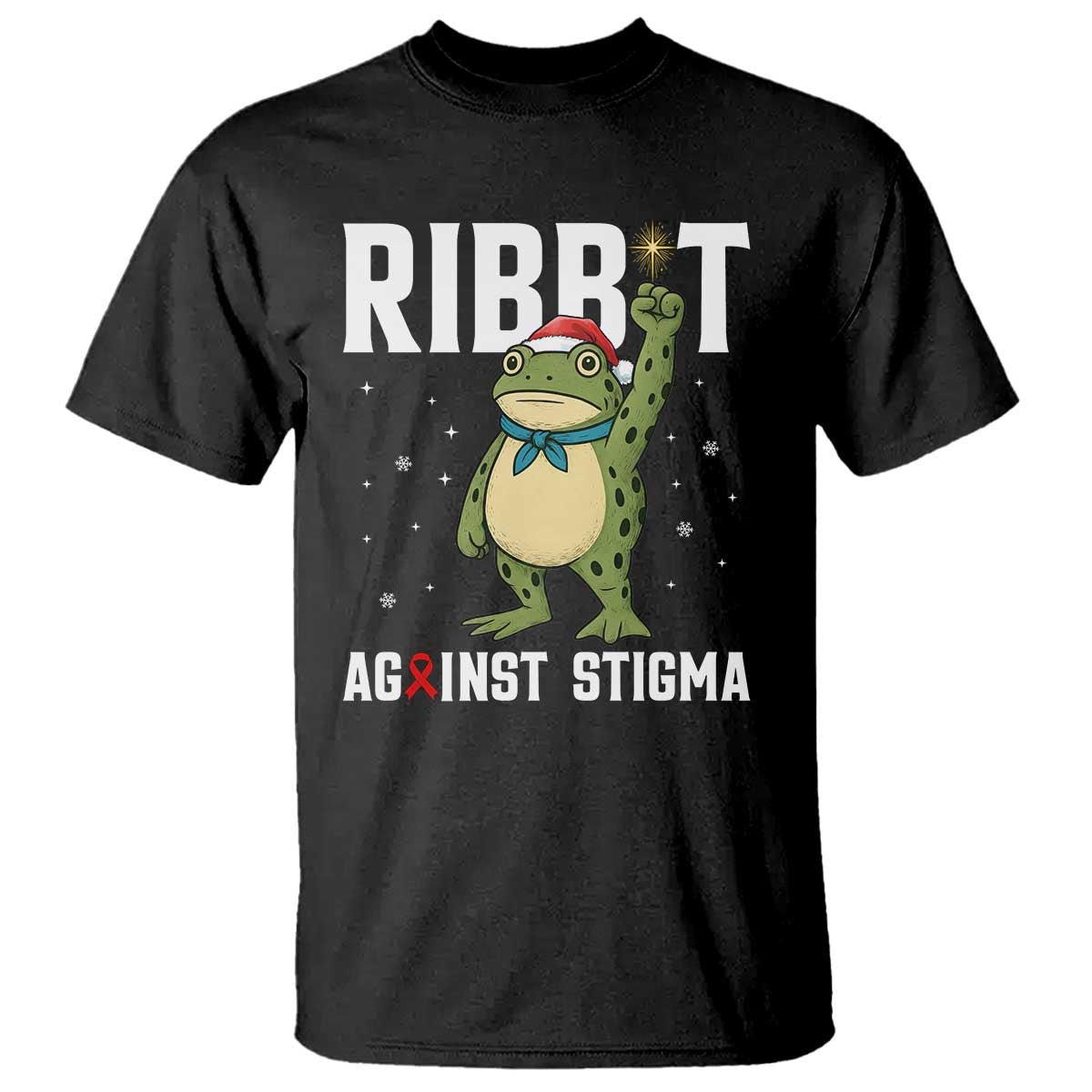 Resist Frog AIDS Awareness Christmas T Shirt Funny Portland Activist Meme HIV Support Red Ribbon - Wonder Print Shop
