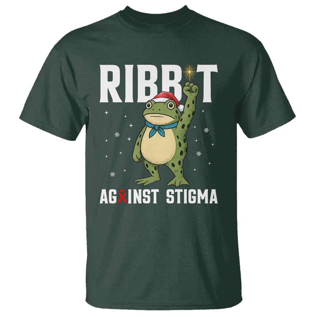 Resist Frog AIDS Awareness Christmas T Shirt Funny Portland Activist Meme HIV Support Red Ribbon - Wonder Print Shop